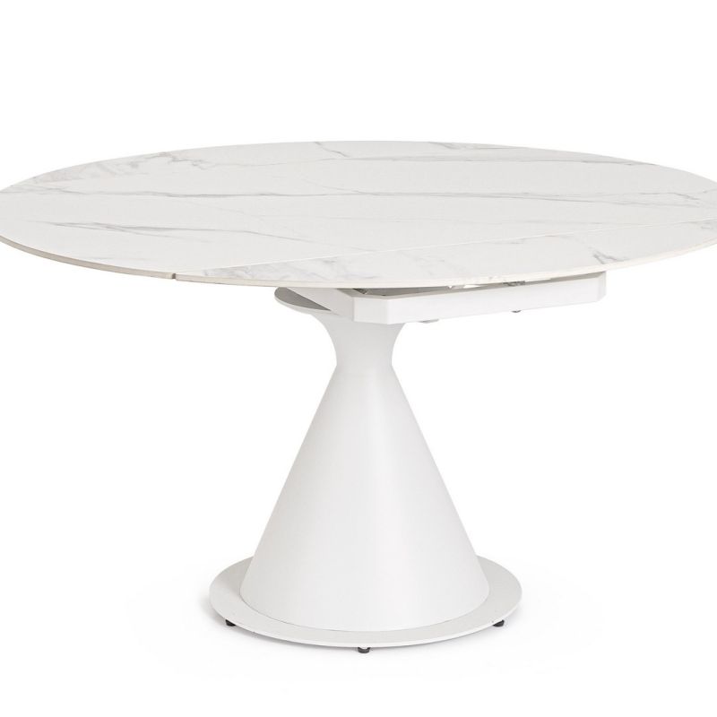 Stół jadalniany  JONNI White/ Black  85-135 cm