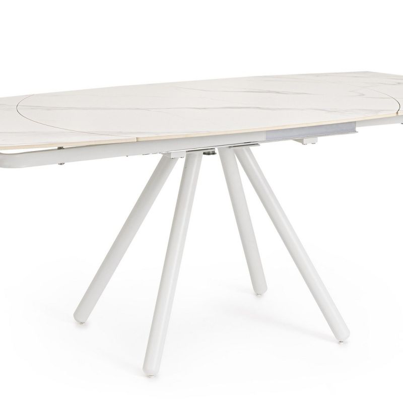 Stół jadalniany RAITA 119/178x89,4 RUST+L.GREY/ WHITE