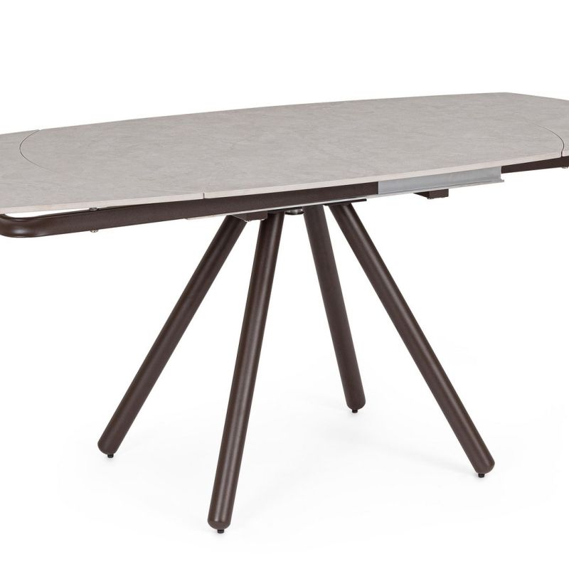 Stół jadalniany RAITA 119/178x89,4 RUST+L.GREY/ WHITE