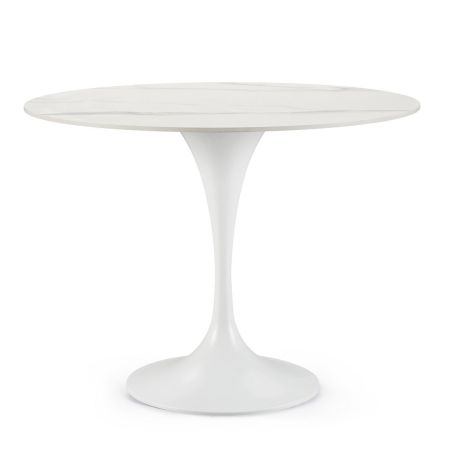 Stół jadalniany RONI TABLE Ø100x75hWHITE
