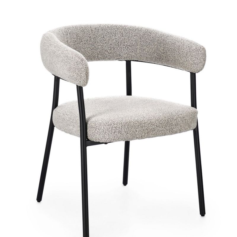 Krzesło GIAELE WARM GREY/BLACK TAUPE