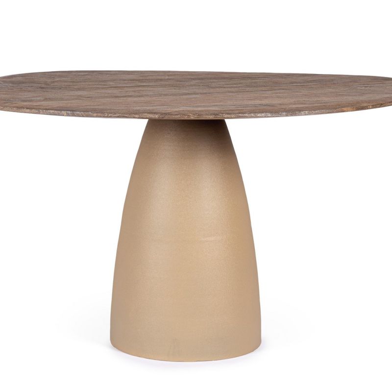 Stół jadalniany STANLEY  Φ140x 76h BLACK/BROWN