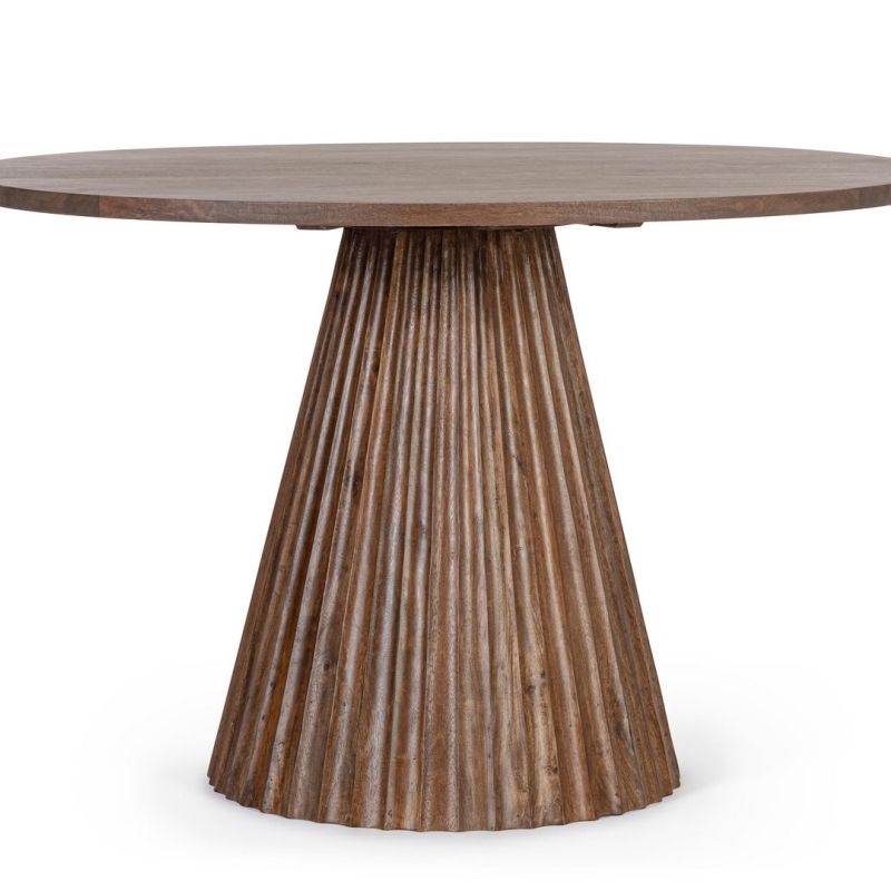 Stół jadalniany ORISSA BLACK/NATURAL   Ø120x76h