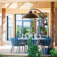 Lampa podłogowa-podgrzewacz DOME Black