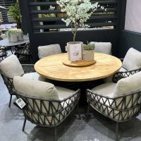 Niski stół obiadowy Saba, Ø160cm