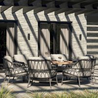 Niski stół obiadowy Saba, Ø160cm