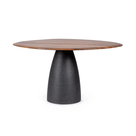 Stół jadalniany STANLEY  Φ140x 76h BLACK/BROWN