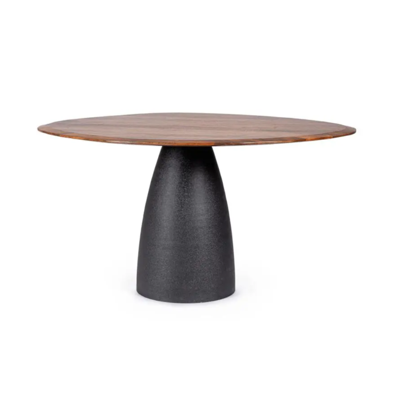 Stół jadalniany STANLEY  Φ140x 76h BLACK/BROWN