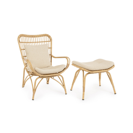 Fotel z podnóżkiem MAELA LOUNGE