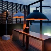 Lampa podłogowa-podgrzewacz DOME Black