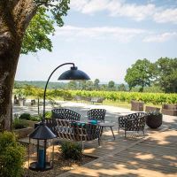 Lampa podłogowa-podgrzewacz DOME Black