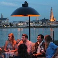 Lampa podłogowa-podgrzewacz DOME Black