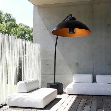 Lampa podłogowa-podgrzewacz DOME Black