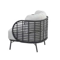 Fotel z podnóżkiem do zestawu kawowego Fabrice Anthracite