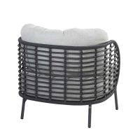 Fotel z podnóżkiem do zestawu kawowego Fabrice Anthracite