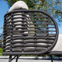 Fotel z podnóżkiem do zestawu kawowego Fabrice Anthracite