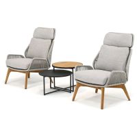 Fotel ogrodowy z podnóżkiem CARTHAGO