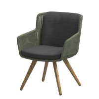 Krzesło plecione obiadowe Flores Green 