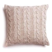 Poduszka z dzianiny, jasnobeżowa