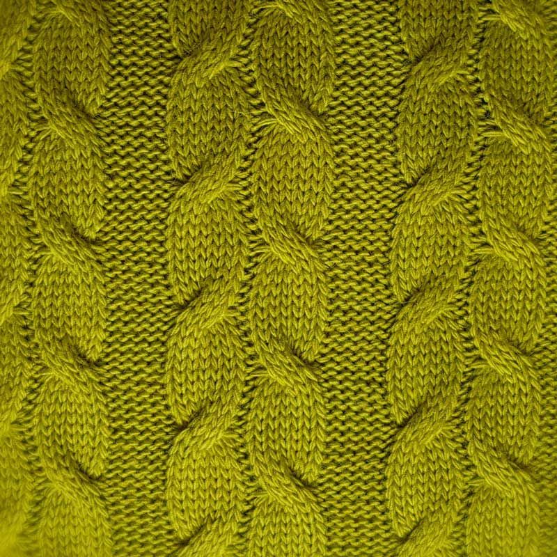 Pleciony koc, 190x160, limonka