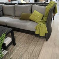 Pleciony koc, 190x160, limonka