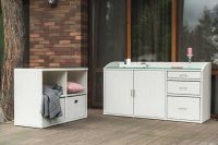 Komoda Space Mini White Wash, 4 sekcje