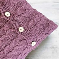 Poduszka dekoracyjna z dzianiny,Róża herbaciana