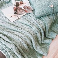 Pleciony koc 160х200, turkus