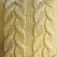 Poduszka dekoracyjna pleciona, jasnożółty