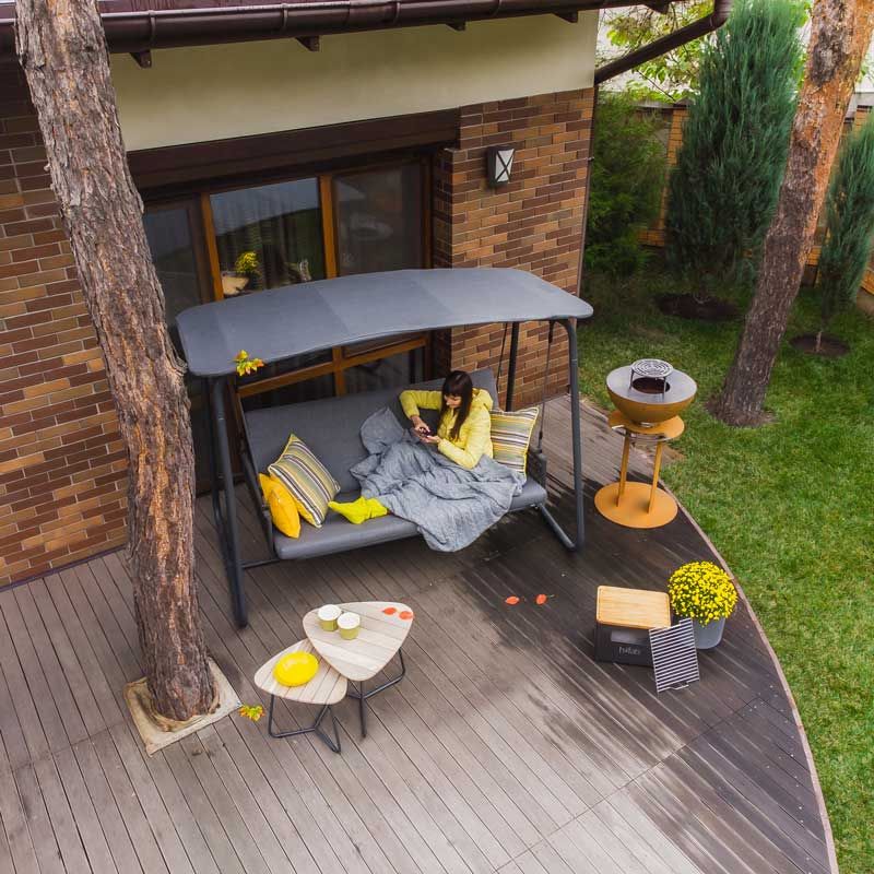 Huśtawka-łóżko Patio Swing Dark Grey