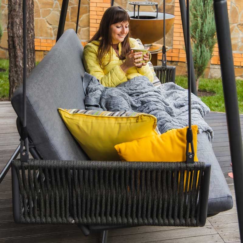 Huśtawka-łóżko Patio Swing Dark Grey