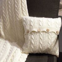 Poduszka dekoracyjna z dzianiny, lody