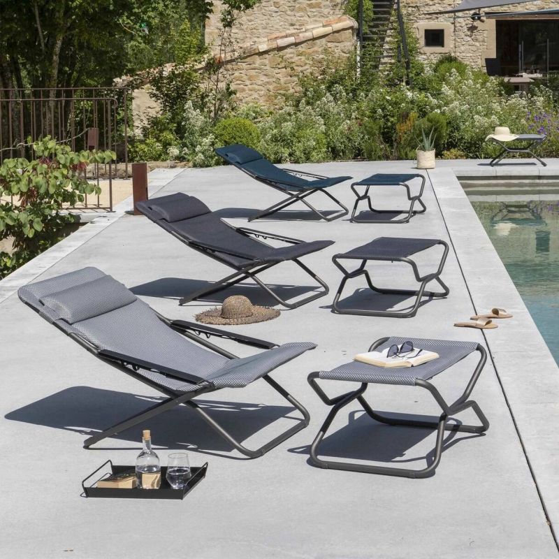 Leżak MIAMI II High BeComfort® Silver
