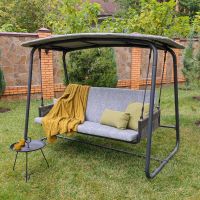 Huśtawka-łóżko Patio Swing Light Khaki/Light Grey