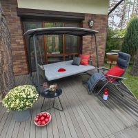 Huśtawka-łóżko Patio Swing Light Khaki/Light Grey