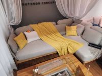 Poduszka dekoracyjna pleciona, jasnożółty