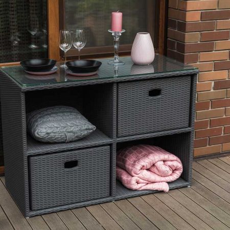 Komoda Space Mini Grey, 4 sekcje