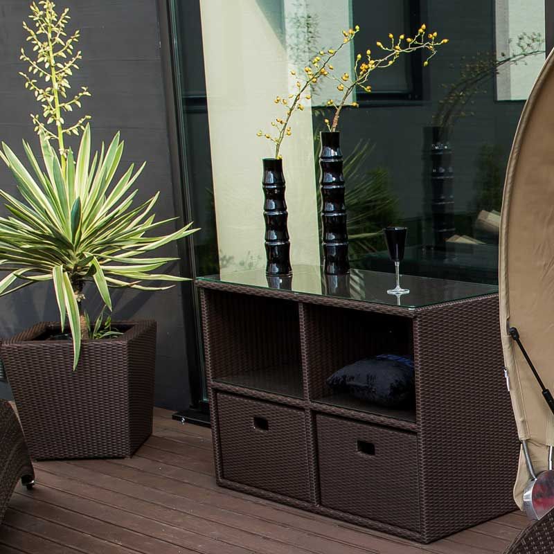 Komoda Space Mini Java Brown, 4 sekcje