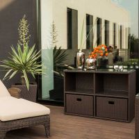 Komoda Space Mini Java Brown, 4 sekcje