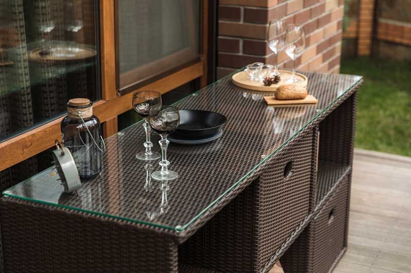Komoda Space Mini Java Brown, 4 sekcje