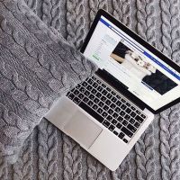 Pleciony koc 190х160, szary