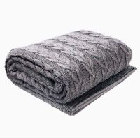 Pleciony koc 190х160, szary