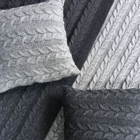 Pleciony koc 190х160, szary