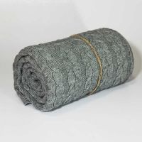 Pleciony koc 190х160, szary