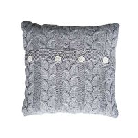 Poduszka dekoracyjna pleciona, stalowy
