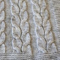 Koc dzianinowy 160x190, jasnoszary