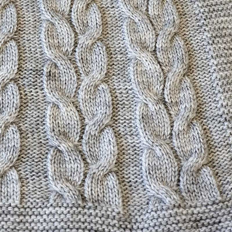 Koc dzianinowy 160x190, jasnoszary