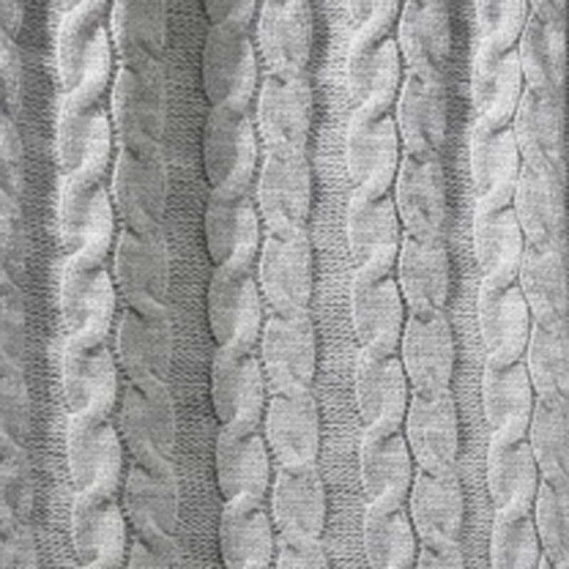 Koc dzianinowy 160x190, jasnoszary