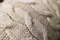 Poduszka z dzianiny, jasnobeżowa