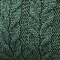 Pleciony koc 190х160, ciemnozielony